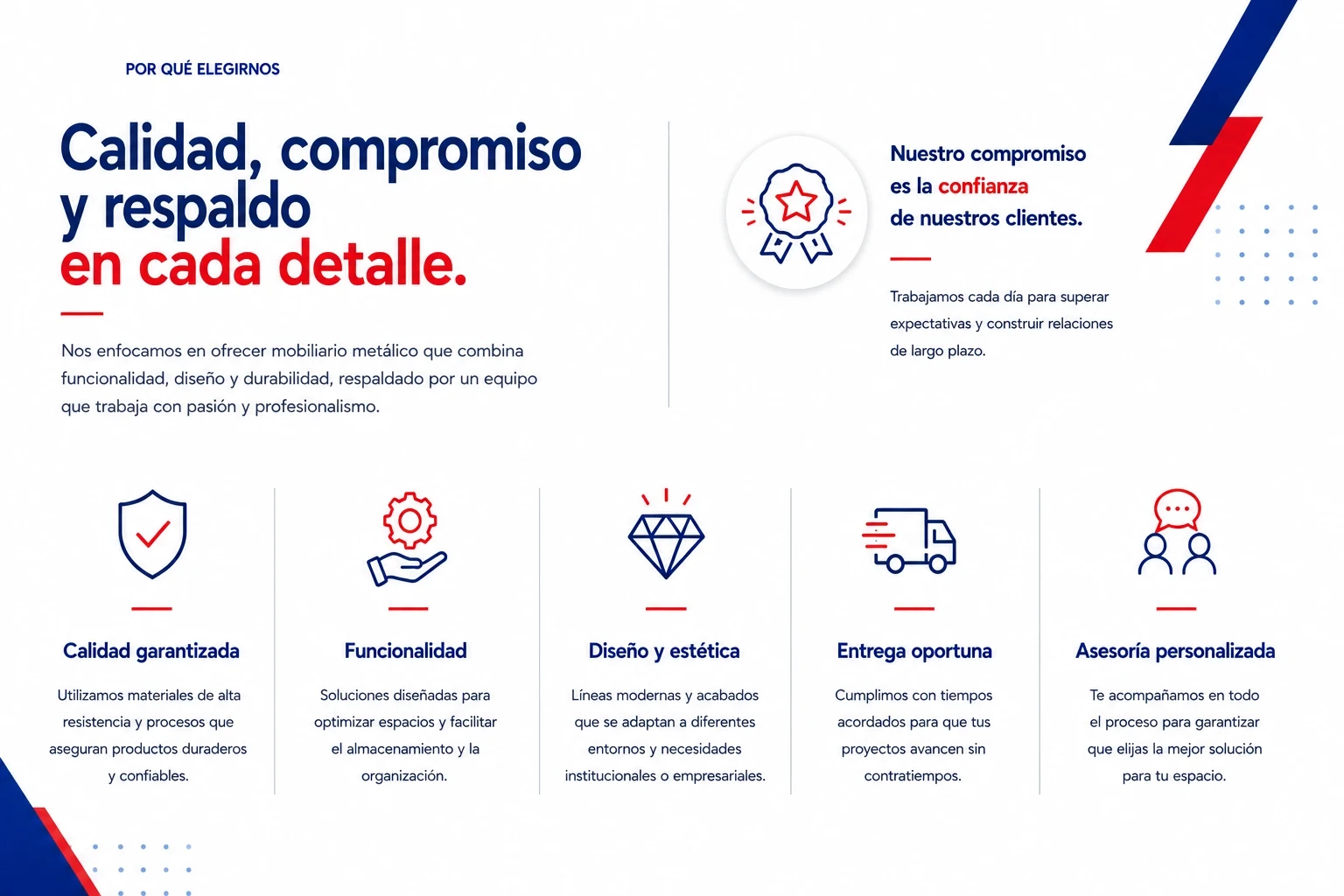Calidad, compromiso y respaldo en cada detalle