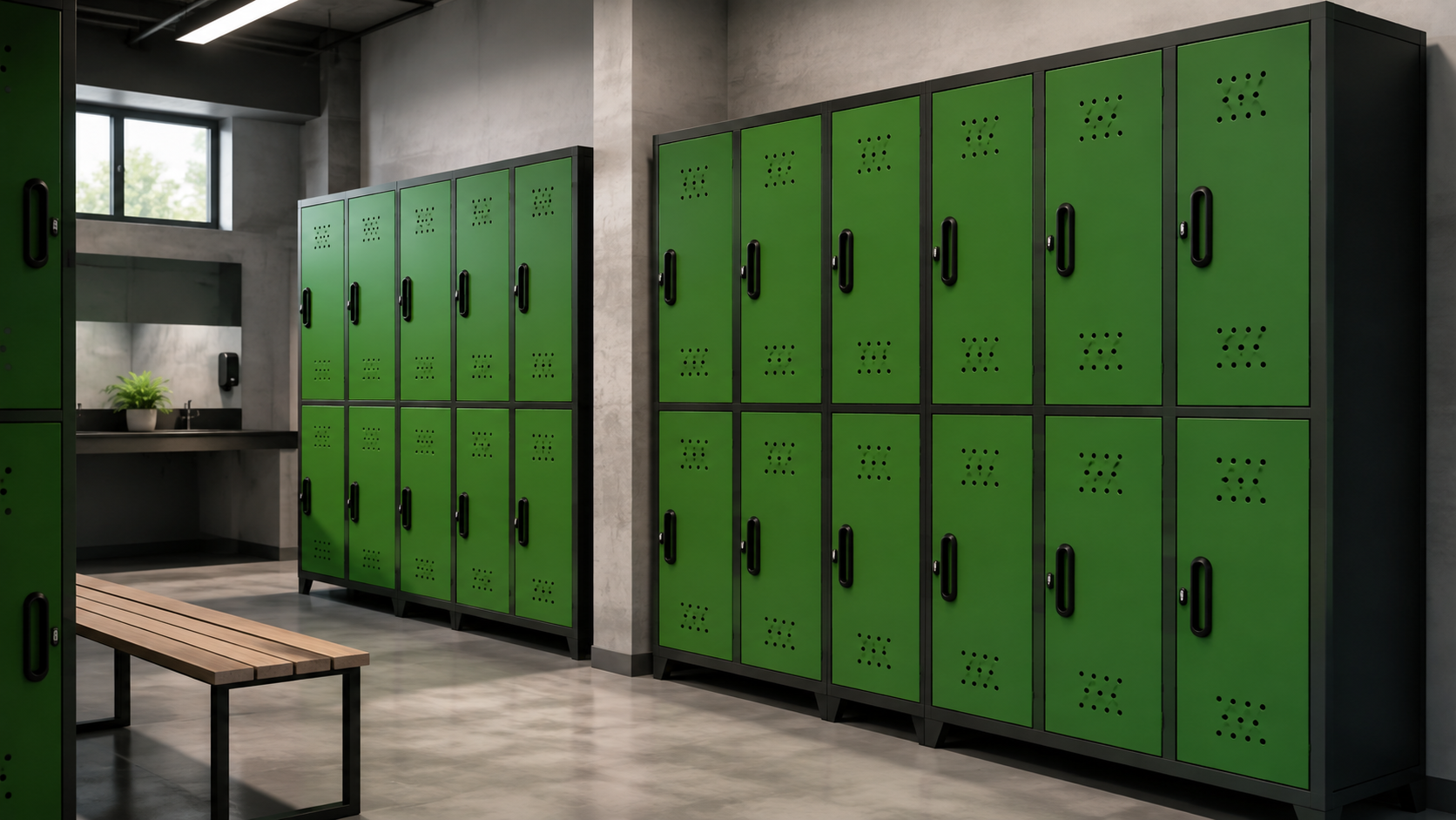 Ambiente con lockers metálicos Archimuebles